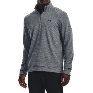 Under Armour Mens Storm Sweaterfleece Quarter-Zip Grey Striped 1373674 Large